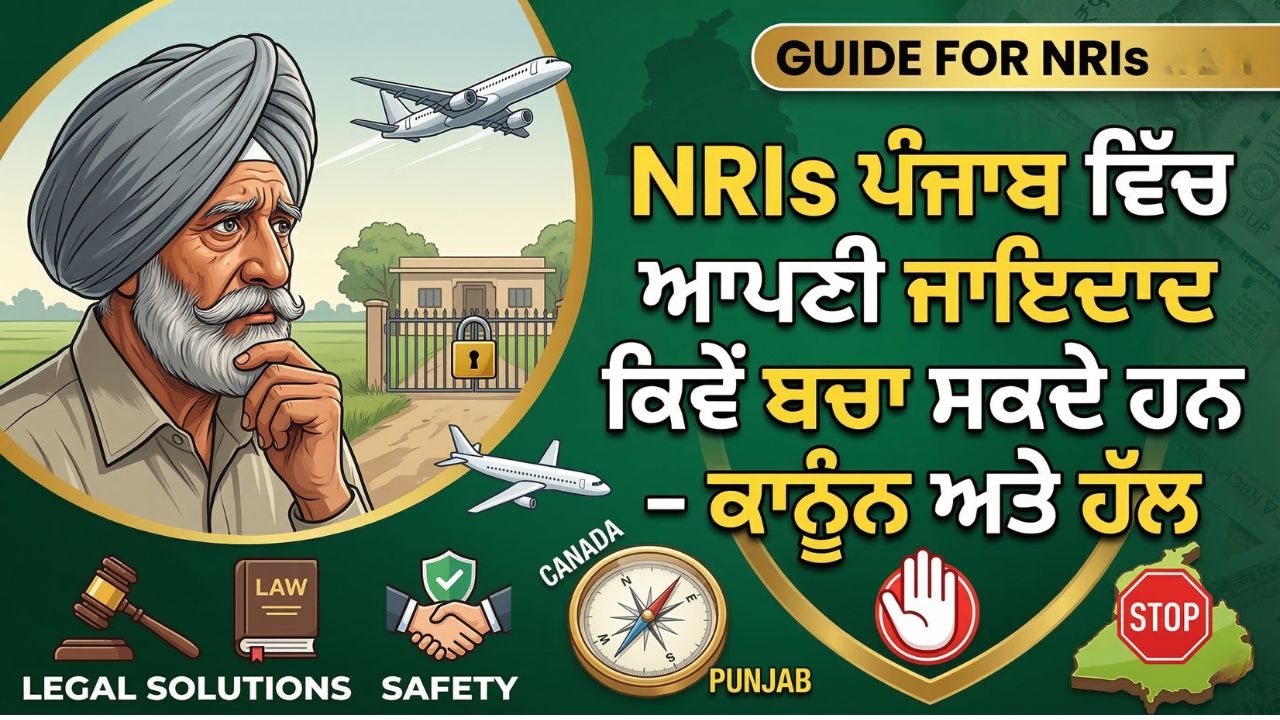 Read more about the article NRIs ਪੰਜਾਬ ਵਿੱਚ ਆਪਣੀ ਜਾਇਦਾਦ ਕਿਵੇਂ ਬਚਾ ਸਕਦੇ ਹਨ – ਕਾਨੂੰਨ ਅਤੇ ਹੱਲ
